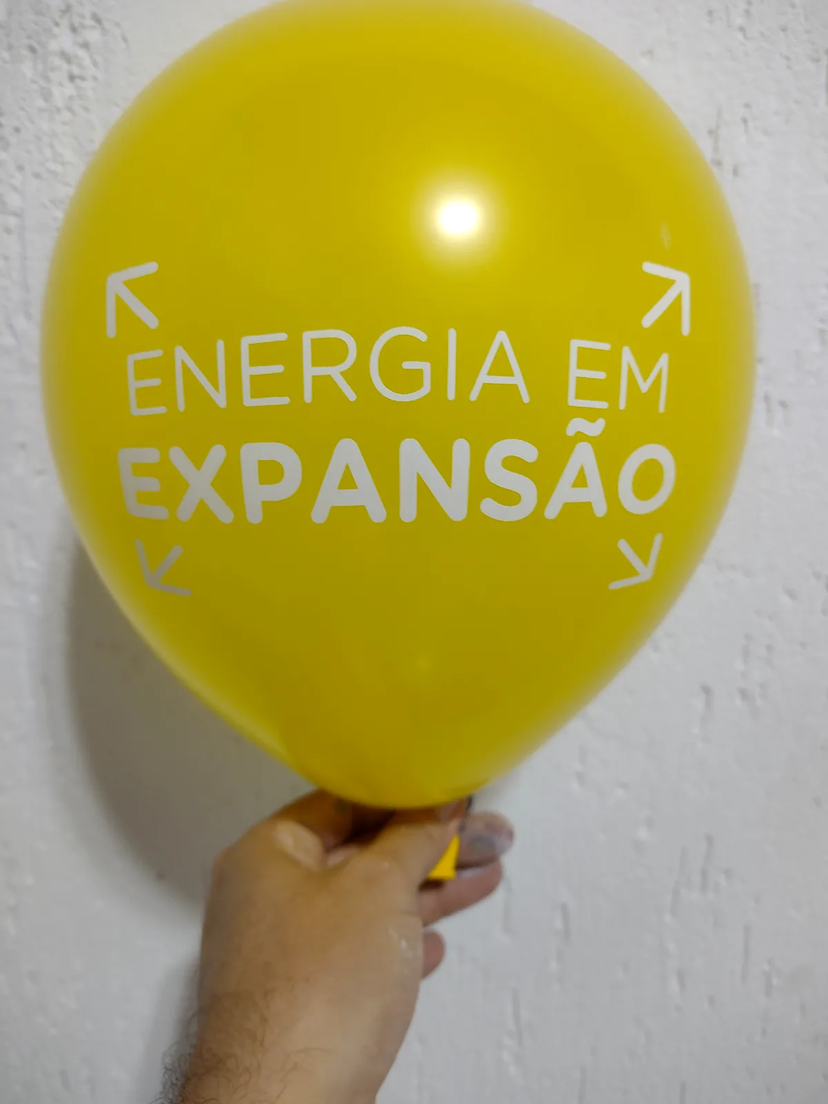 Balão amarelo personalizado Energia em Expansão