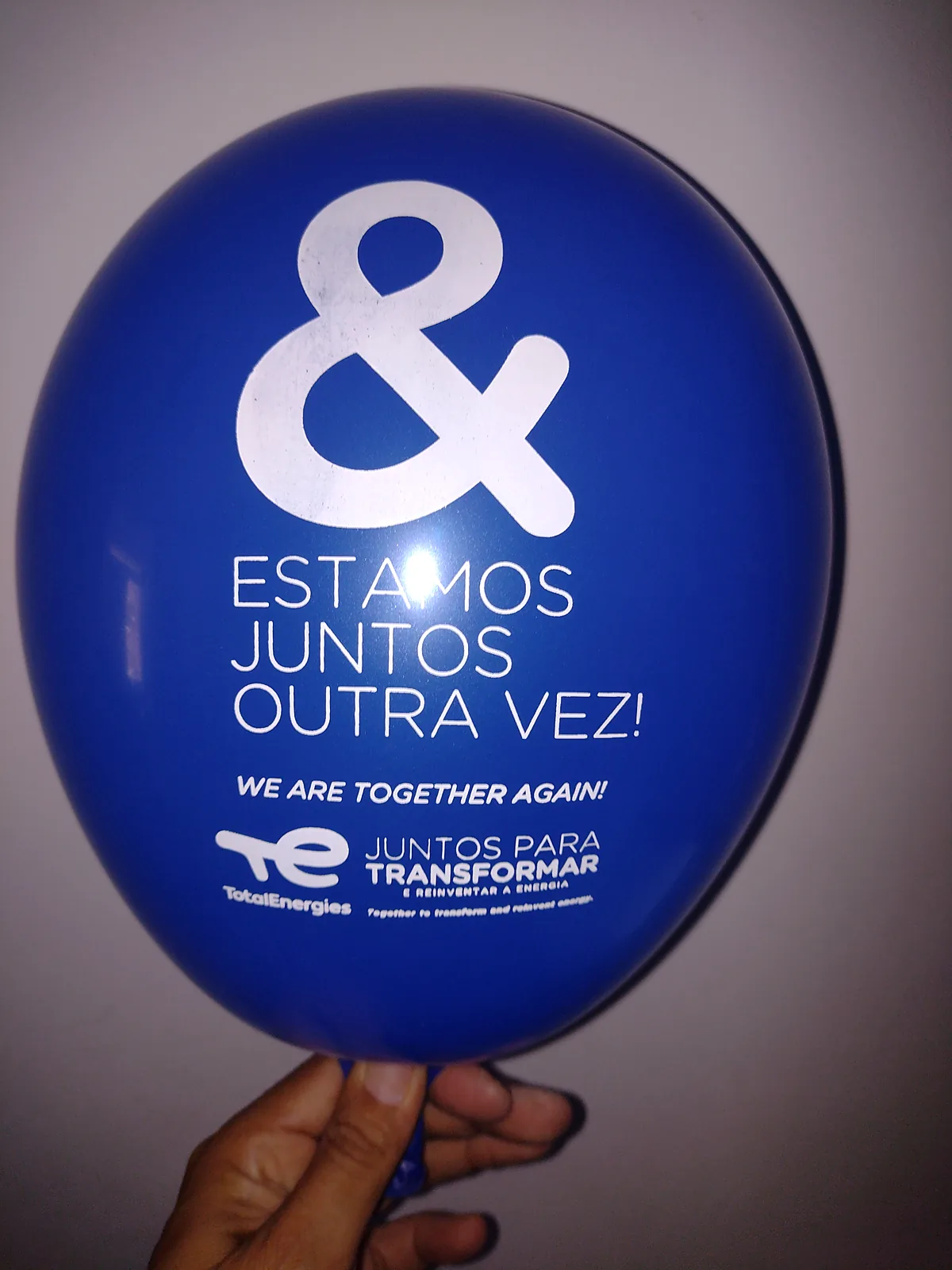 Balão azul personalizado para evento