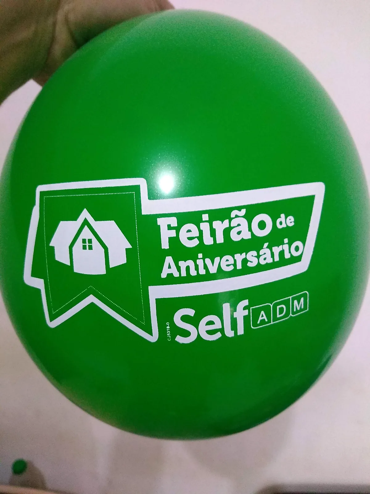 Balão verde personalizado para feirão de aniversário