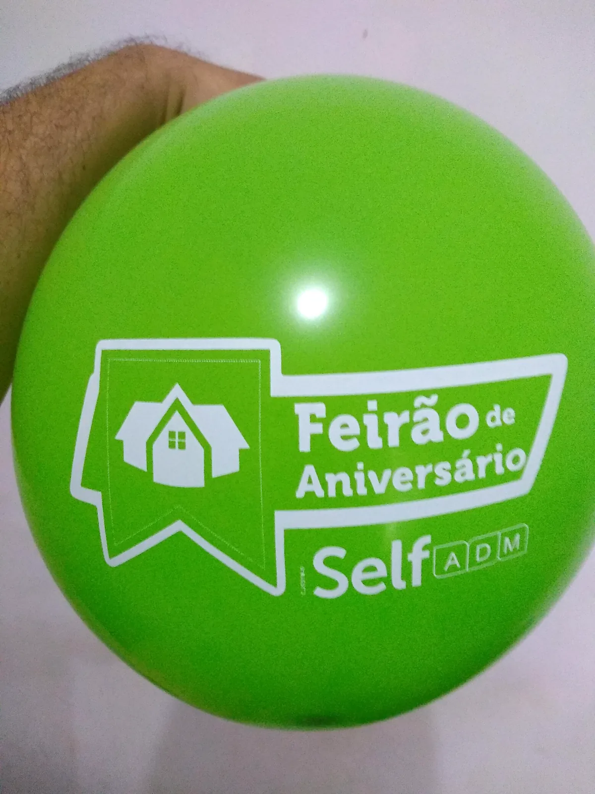 Balão verde personalizado para ação de feirão
