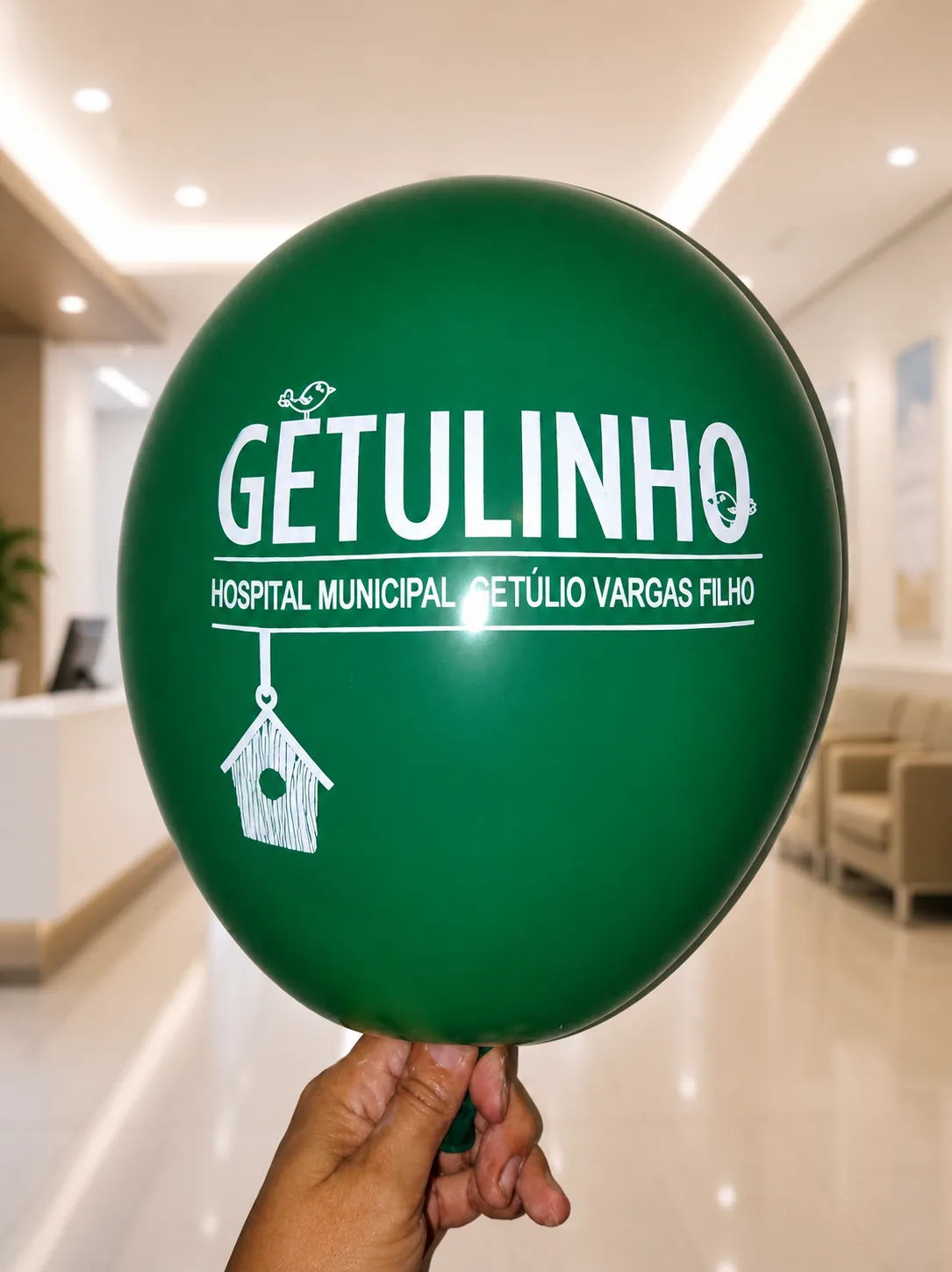Exemplo de balão personalizado para empresas atendidas em Vitória