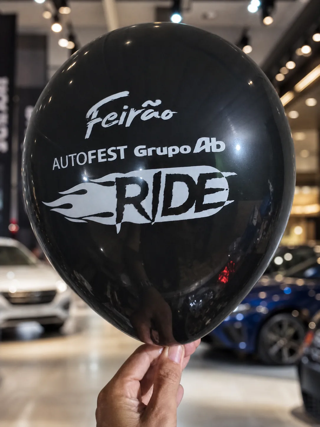 Balão preto personalizado para feirão de concessionária