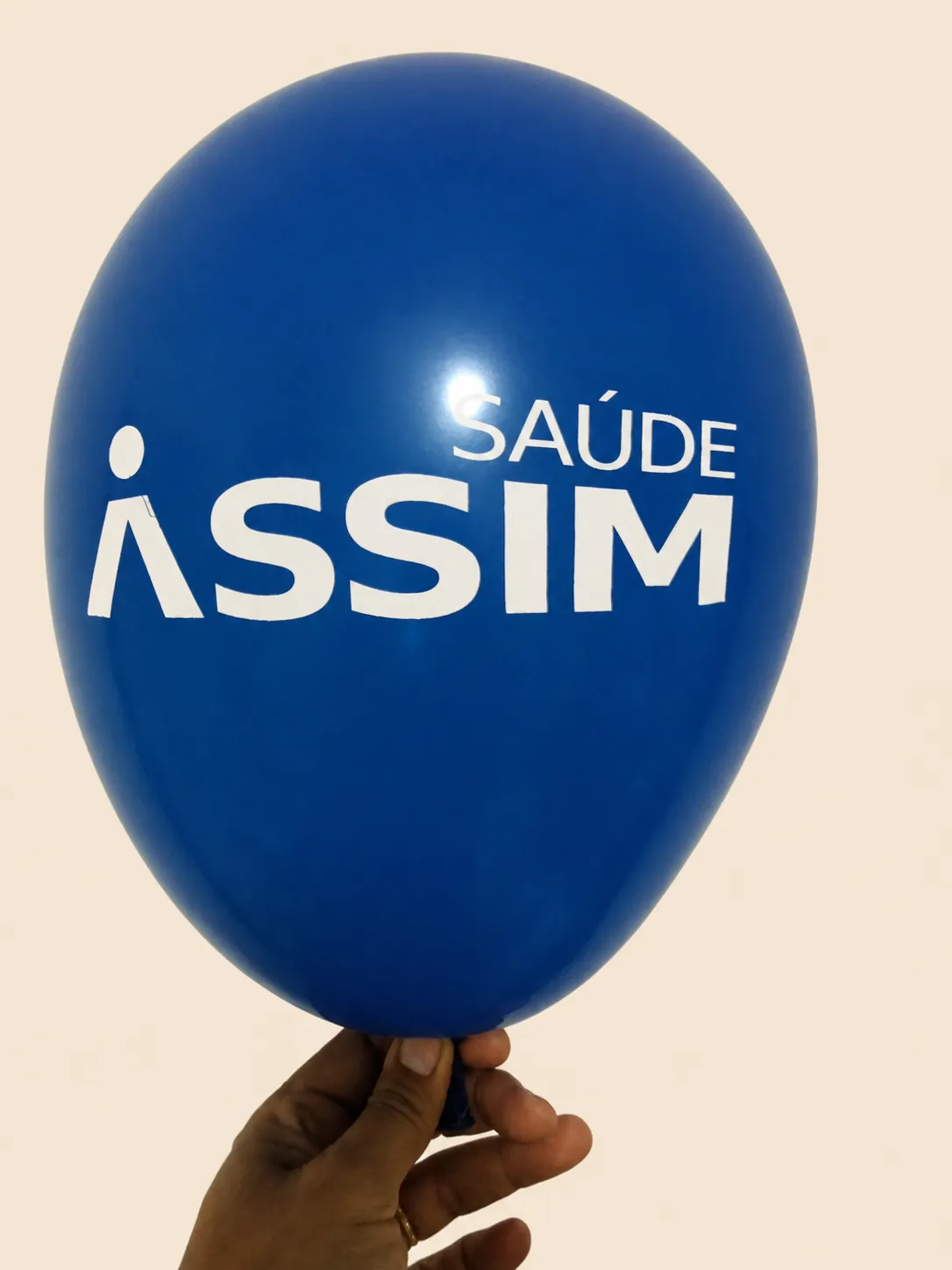 Balão azul personalizado Assim Saúde