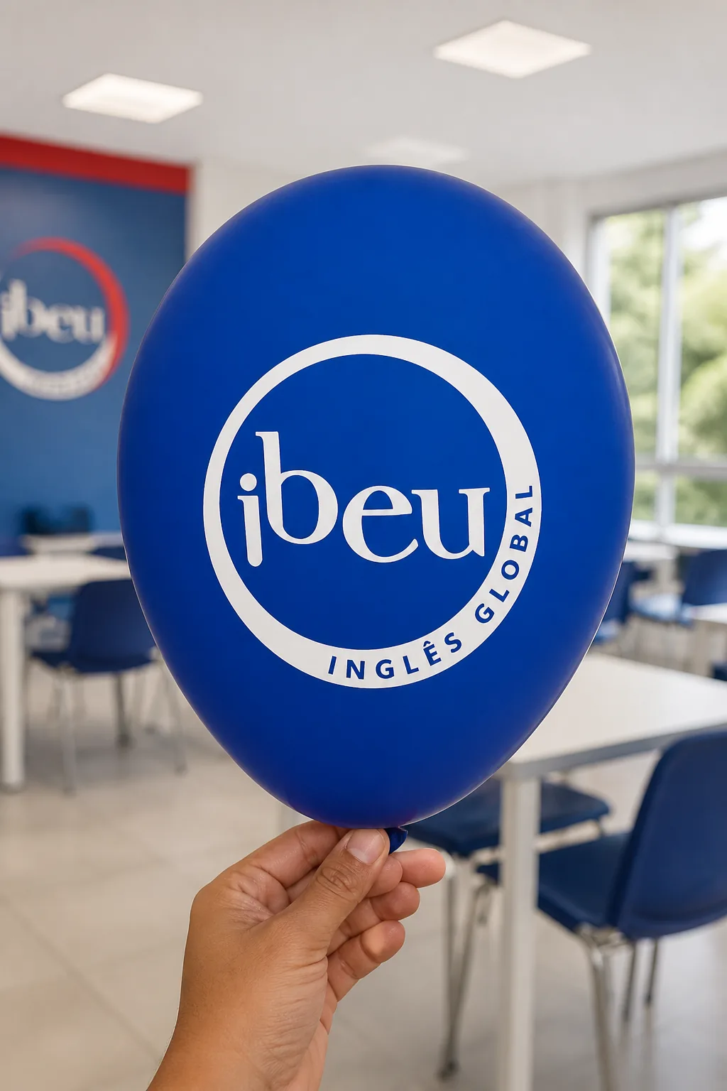 Balão azul personalizado do IBEU