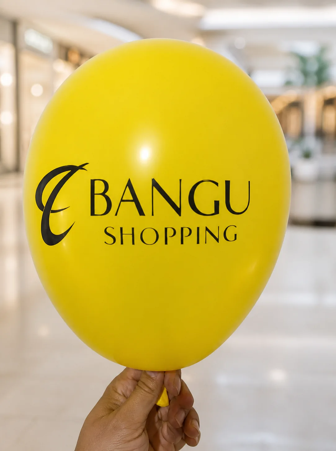 Balão amarelo personalizado para Bangu Shopping