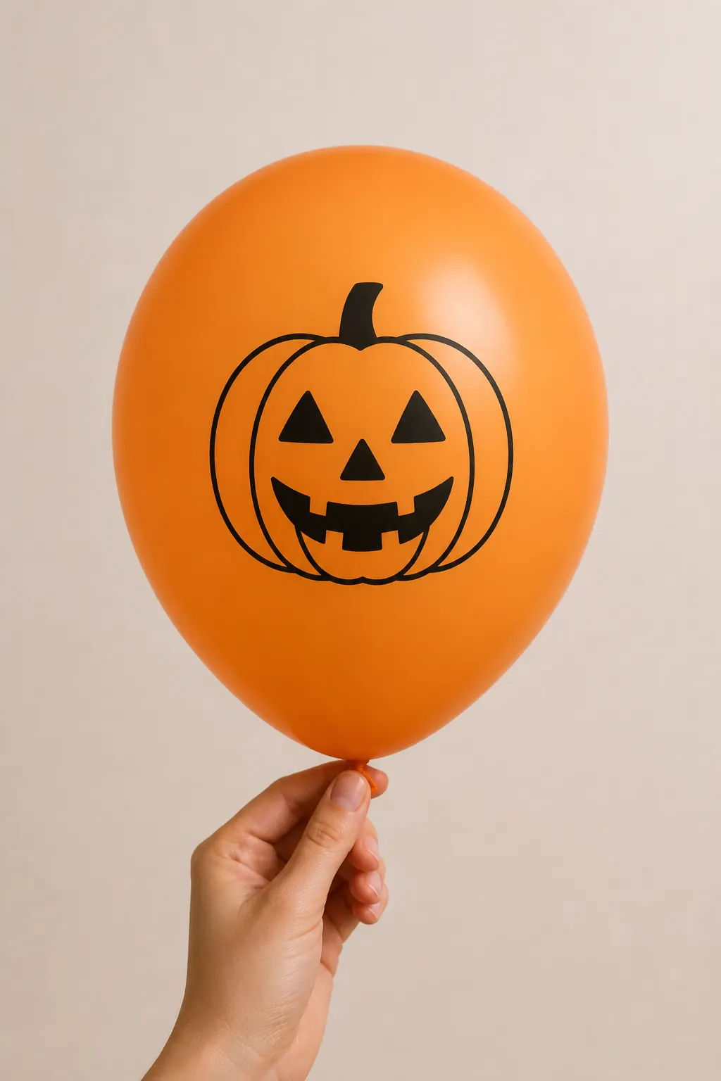 Balão laranja personalizado com abóbora de Halloween