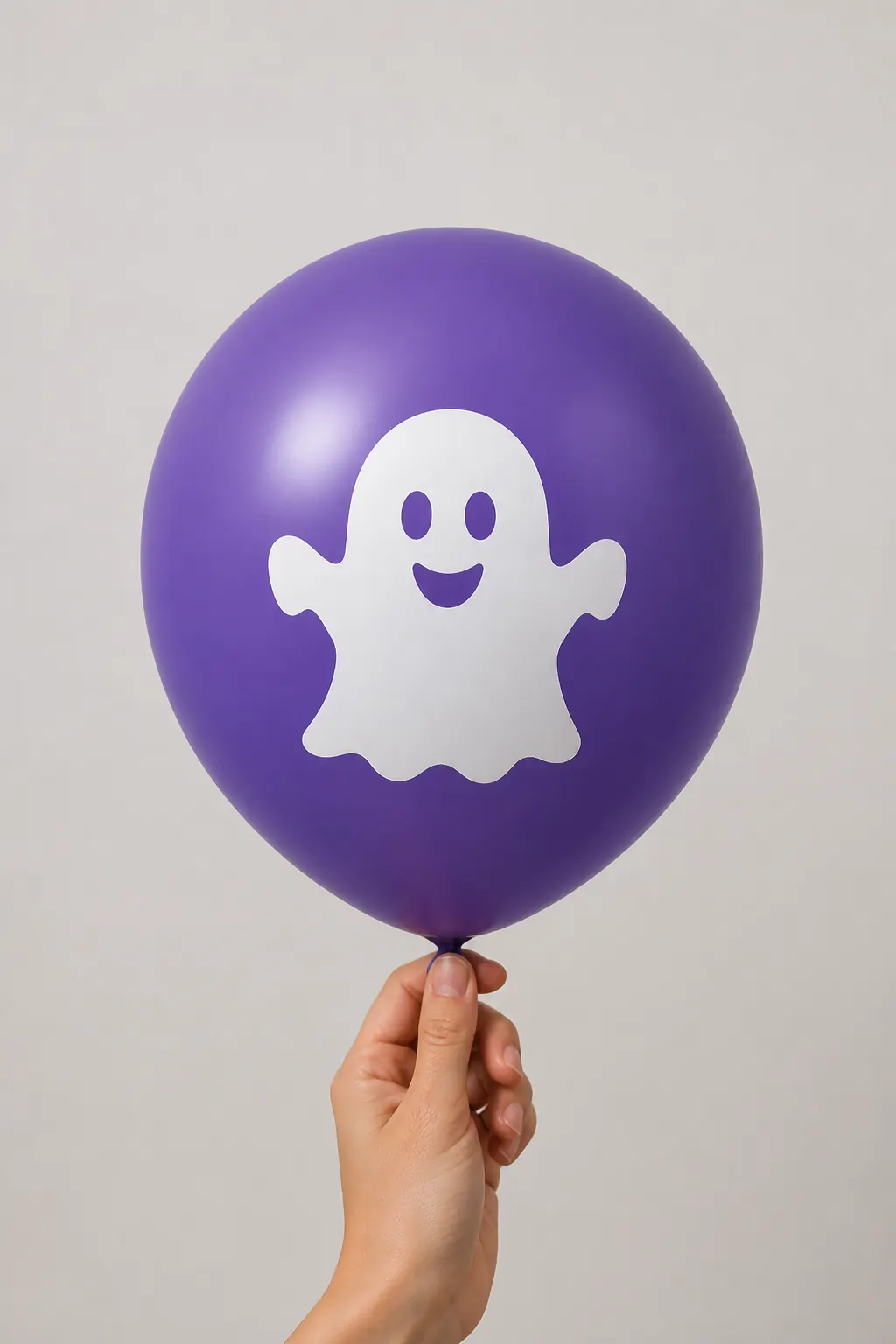 Balão roxo de Halloween personalizado com fantasma