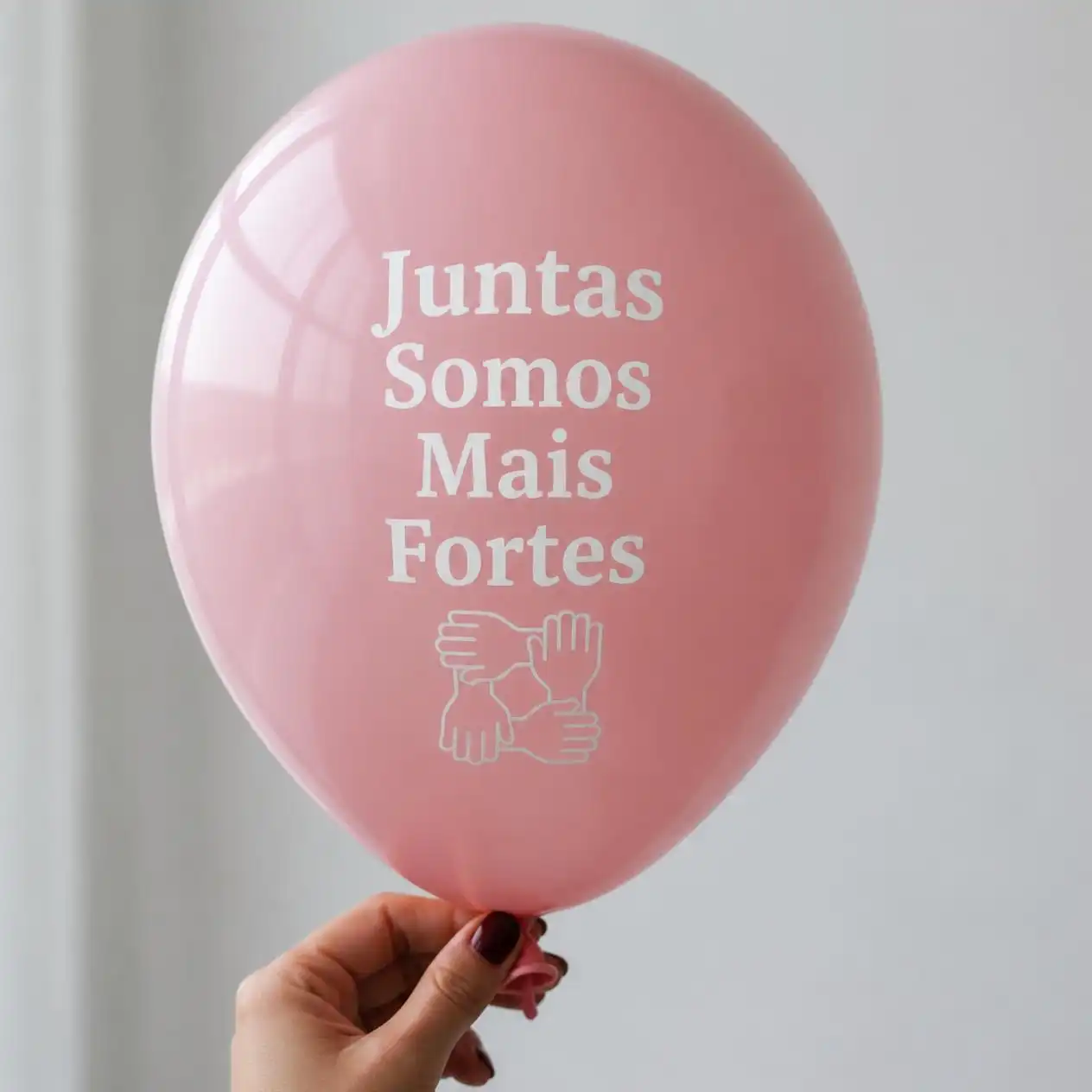 Balão personalizado para Outubro Rosa, modelo 2