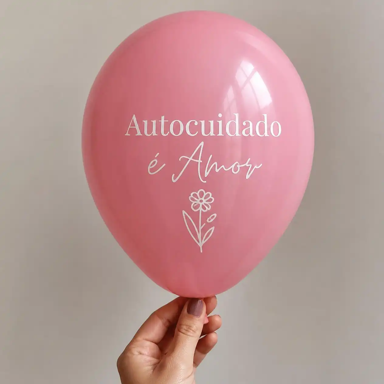 Balão personalizado para Outubro Rosa, modelo 3
