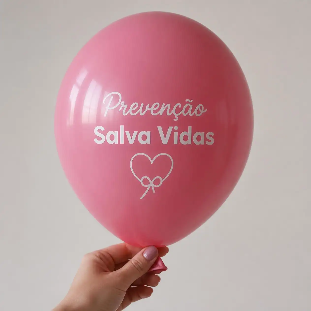 Balão personalizado para Outubro Rosa, modelo 4