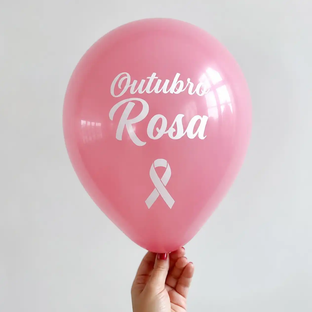 Balão personalizado para Outubro Rosa, modelo 5
